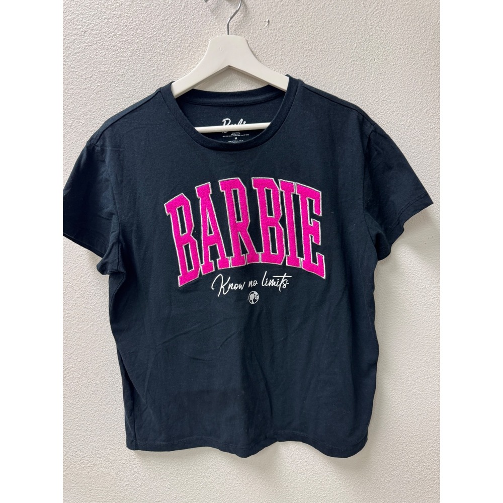 Barbie Know No Limits Black Graphic T Shirt Tee Top Womens Size M